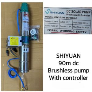90m DC Shiyuan Brushless Solar Submersible Water Pump
