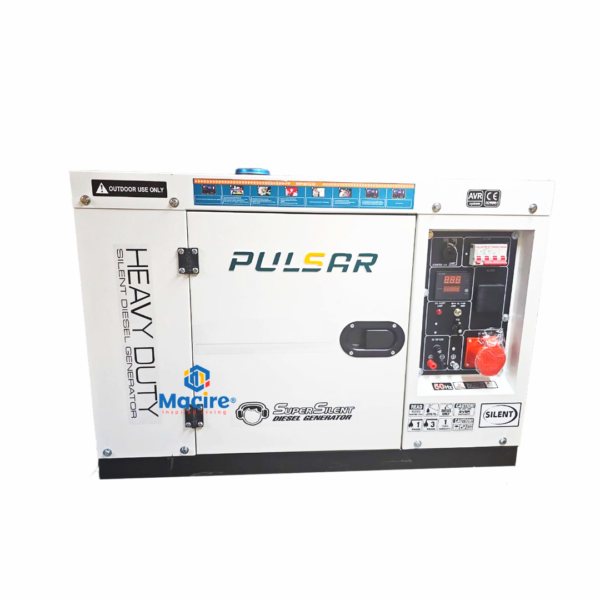 10.5Kva Pulsar UK Silent Three 3 Phase Diesel Generator - Heavy Duty with ATS - Reliable Backup Power
