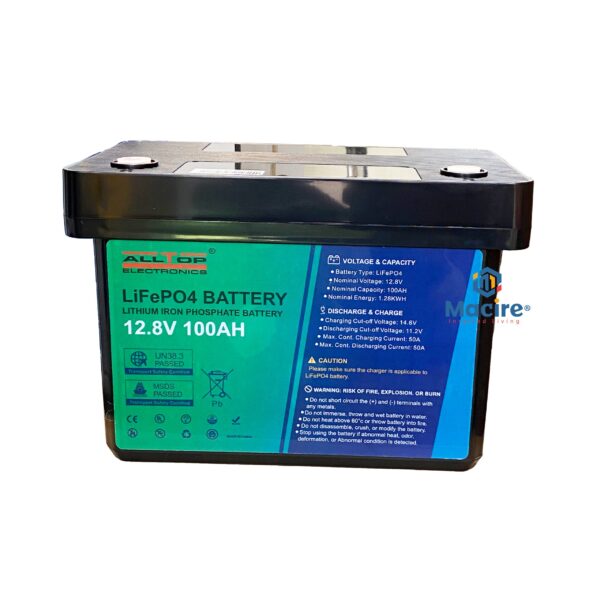 1.28Kw 100ah Alltop Lithium Battery 12v - Fast Charging & Low Self-Discharge