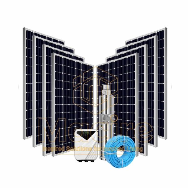 135m 1.1kw Solar Borehole Pump Kit 6000L/H - Trunsun 4DPC6-135-110-1500DC 110v 1100w