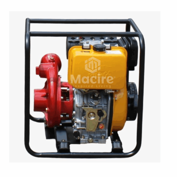 14hp Rhino Japan Diesel Water Pump 3" 110m 65m3/Hr - Yellow High Pressure Rope Start