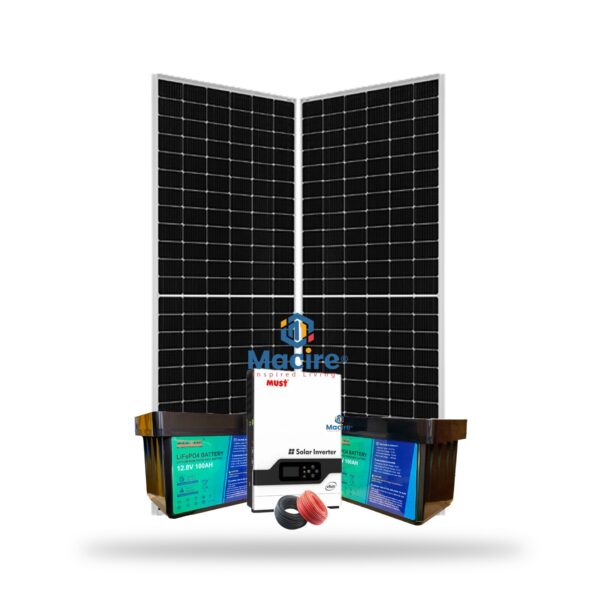 1.5Kw Lithium Solar Kit 1500w - Alltop 100ah Lithium Must Inverter - Reliable Energy Supply