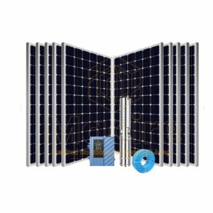 255m 5200L/Hr 4" Solar Water Pump + Panels + Submersible Cable