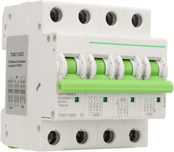 4 Pole Dc Breaker Dc MCB 2p 20a 32a 63a 100vdc