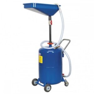 70L Portable Waste Oil Drain Blue Drum