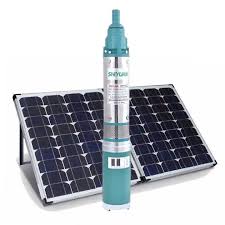 90m Shiyuan Solar Submersible Borehole Pumping Kit - 3500L/h (With Panels & 90m Cable)