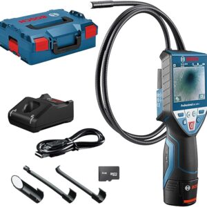 Bosch 12V System Inspection Camera GIC 120 C (12V Battery + Charger, Cable Length: 120 cm, Display: 3.5’’, in L-Box)