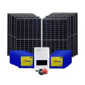 Growatt 12kva Solar Power System Kit with Jinko Panels Eastman Tubular Batteries