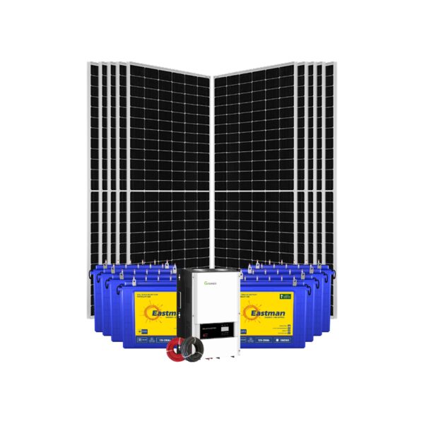 Growatt 12kva Solar Power System Kit With Jinko Panels Luminous Tubular Batteries