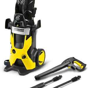 Karcher K 5 Premium 2000 PSI 1.4 GPM Electric Power Induction Pressure Washer with Vario Power & Dirtblaster Spray Wands, Pressurized Hose Reel, &...