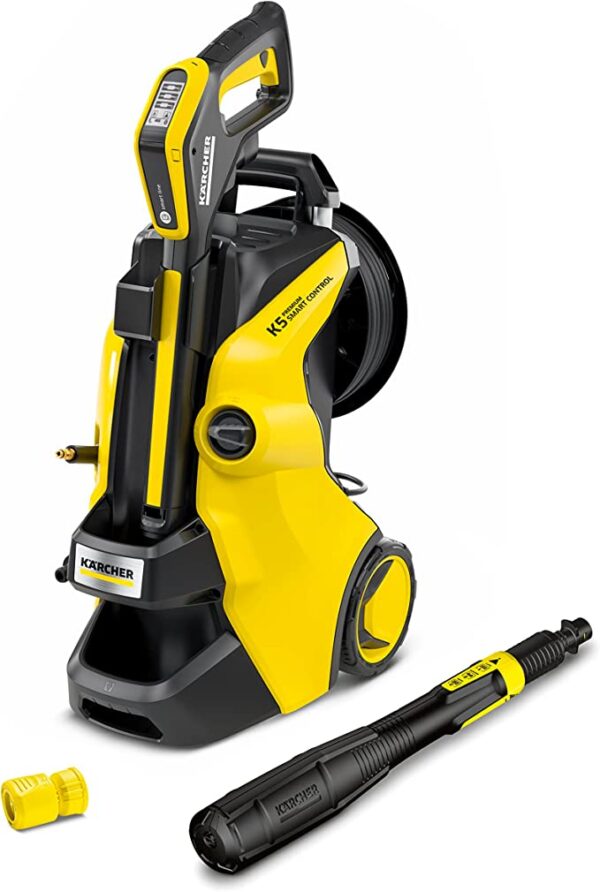 Karcher K 5 Premium Smart Control 2000 PSI 1.55 GPM Electric Power Induction Pressure Washer with Smart Control Gun & 3-in-1 Multi-Jet Spray Wand
