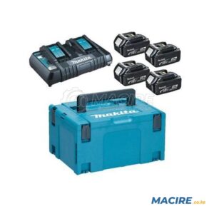 MAKITA BL1830B CORDLESS BATTERY 3AH (4PCS) &CHARGER 2-PORT KIT