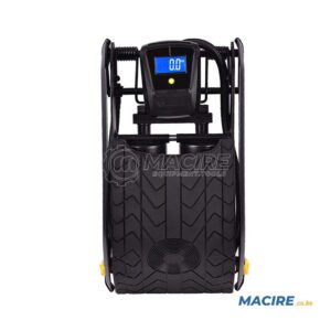 MICHELIN CAE-12209 TYRE INFLATOR, DIGITAL DOUBLE BARREL FOOT PUMP
