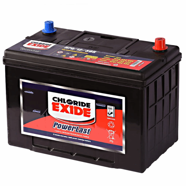 N70 MFR Powerlast Battery Chloride Exide Maintenance Free Car Battery