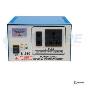 Power Inverter with built in battery charger - 250w Constant Power. 12v DC to 220v AC