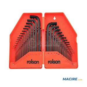 ROLSON HEX KEY LONG ARM METRIC & IMPERIAL 30-PCS SET
