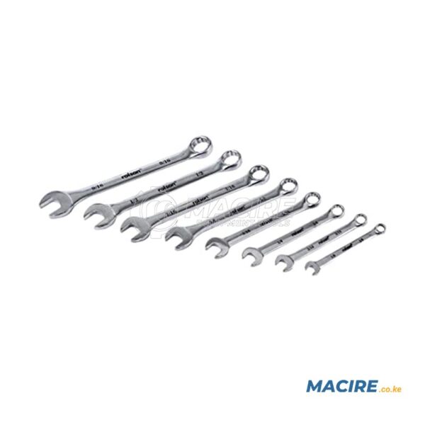 ROLSON SPANNER COMBINATION IMPERIAL 8-PCS SET