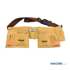 ROLSON TOOL POUCH DOUBLE LEATHER PROFF 12 POCKETS
