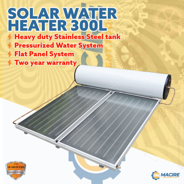Solar Water Heater 300L Pressurized Flat Panel System