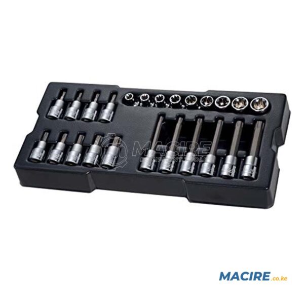 STANLEY 1/2" DR. SOCKET SET 24-PCS TORX MODULE