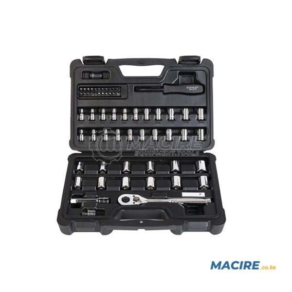 STANLEY 1/4" & 3/8" DR. SOCKET SET 60-PCS