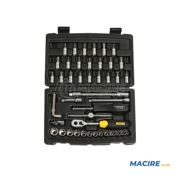 STANLEY 1/4" DR. SOCKET SET 46-PCS 4-14MM