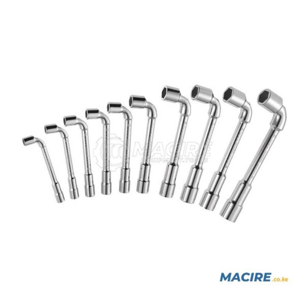 STANLEY ANGLED SOCKET WRENCH 10-PCS SET 6X6 POINT 8- 19MM