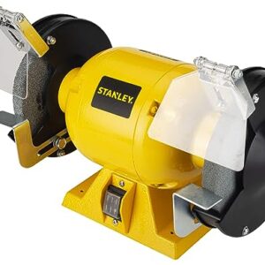 Stanley STGB3715 373W 152mm Bench Grinder yellow with 2 Eye Shields