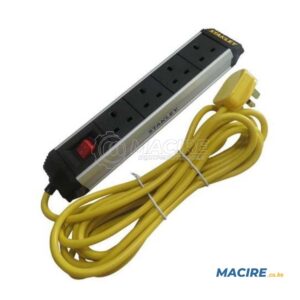 STANLEY SXECFD2BBJE POWER BAR 5MTRS 1.5MM 4-SOCKETS PVC CABLE
