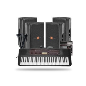 Yamaha PSR-E273 Portable Keyboard Piano with DF005 Stand, JBL SRX715 Series 15 Inch Two-Way Mid-Range Speaker, 4-Channel Mixer & Wall Mount Stand |...