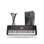 Yamaha PSR-E273 Portable Keyboard Piano with DF005 Stand & Soundking KB15A 15'' Speaker | Complete Church Kit
