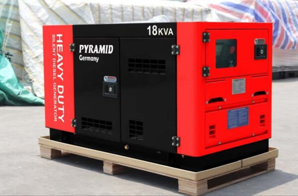 18Kva Pyramid 4 Cylinder Water Cooled Diesel Silent Generator with ATS 3 Phase