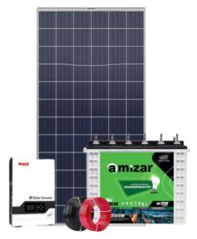 1kw 1000watts 1kva Must-Amizar Tubular Solar System Kit