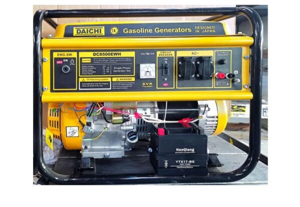 DC8500EWH DAICHI Japan Gasoline Generator-Key start, Copper wire with wheels and hand rails