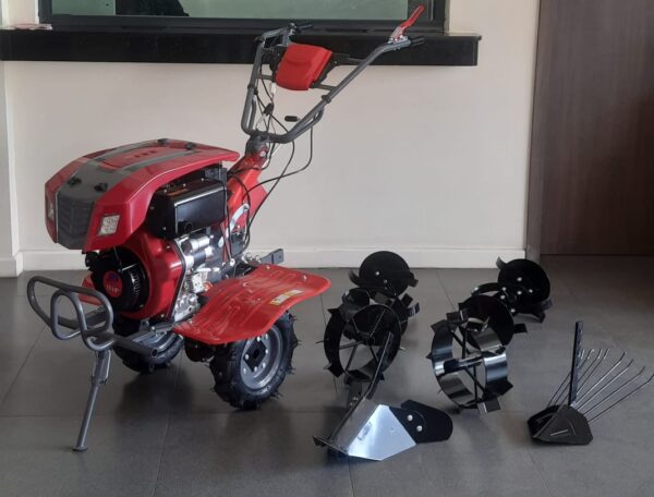 JD-1000D JIADI JD Power Tiller Diesel Powered 10HP Engine Key Start comes with Engine Cover and Light