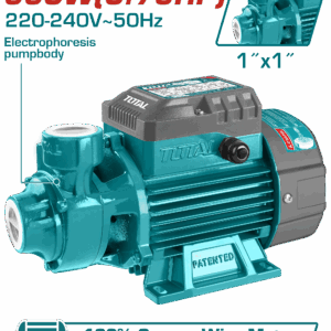 0.55kW 0.75HP TOTAL Peripheral Water Pump Electric AC 550w TWP15506 (45m Head 45L/min 1"x1")